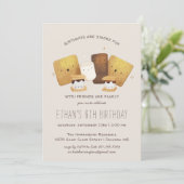 S'more Fun | Camping Birthday Party Invitation (Standing Front)