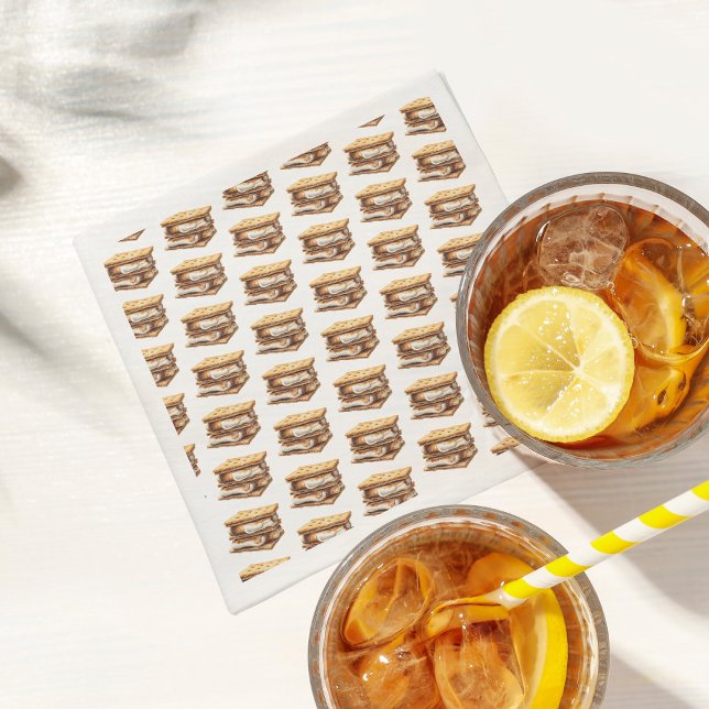 Smore Fun Cute Campfire Camping Kids Birthday Napkins (Creator Uploaded)