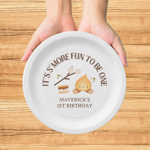 S'more Fun To Be One Kids Campfire 1st Birthday Paper Plates