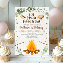 S'more Fun To Be One S'mores Campfire Birthday Invitation