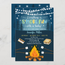 S'more Fun With A Baby S'mores Baby Shower Invitation