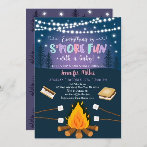 Smore Fun With A Baby Smores Baby Shower Invitation
