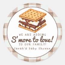 S'more Love Baby Shower Favor Sticker