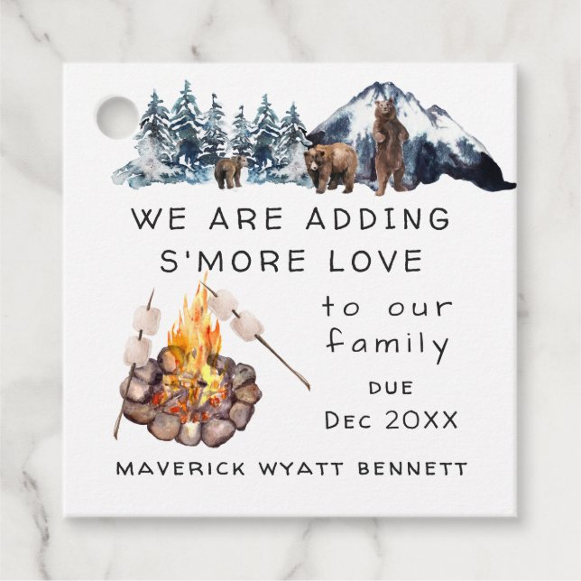 S'more Love | Baby Shower Favor Tag (Front)