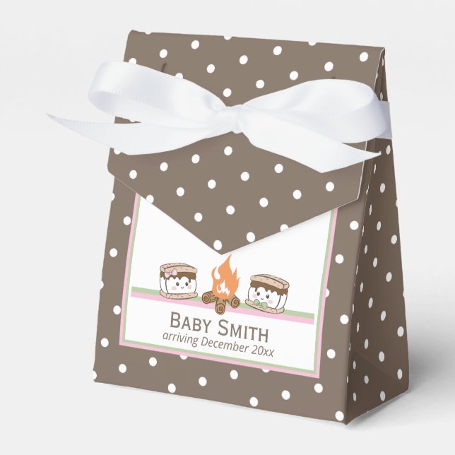 S'more Love baby shower gender reveal Favor Box (Front Side)