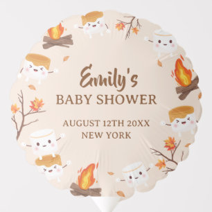 S'more Love Fall Rustic Camping Baby Shower Balloon