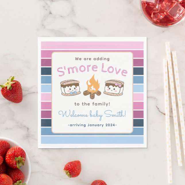 S'more Love gender reveal  Napkins (Insitu)