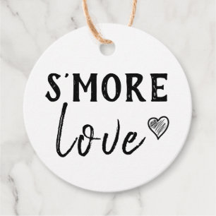 S'more Love Heart Rustic Wedding Favor Tags