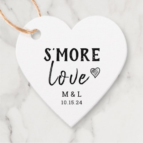 Smore Love Initials Rustic Wedding Favor Tags