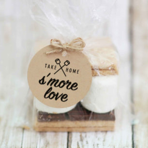 S'more Love Names Kraft Wedding Favor Tags
