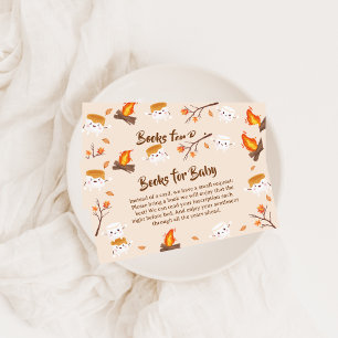 S'more Love Rustic Camping Books For Baby Shower Enclosure Card