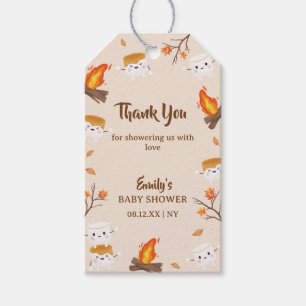 S'more Love Rustic Camping Fall Baby Shower Gift Tags