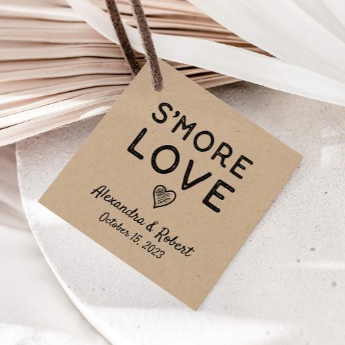 Smore Love  Rustic Kraft Wedding Favor Tags