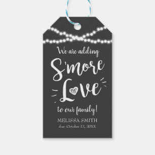 Smore Love s'mores Favors Baby Shower Simple Black Gift Tags