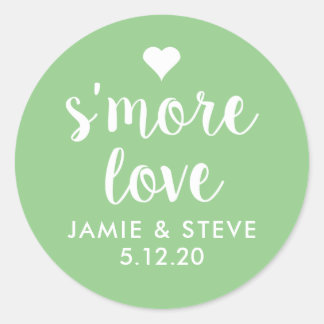 S'more Love Stickers, Smore Favor Stickers