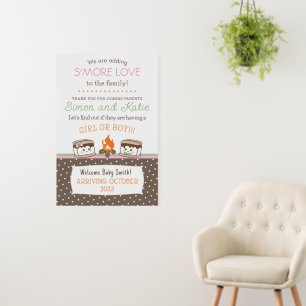 S'more Love themed baby gender reveal baby shower Foam Board
