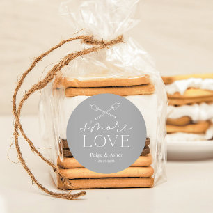 Smore Love Wedding Bridal Birthday Party Favors Classic Round Sticker