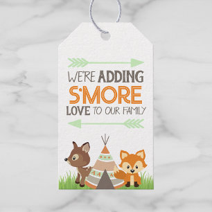 S'more Love Woodland Camper Baby Shower Favor Tags