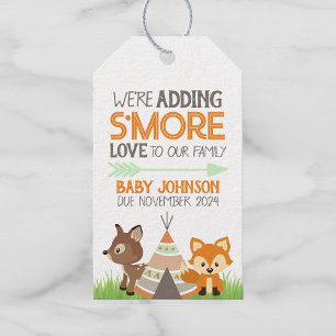 Smore Love Woodland Camper Baby Shower Favor Tags