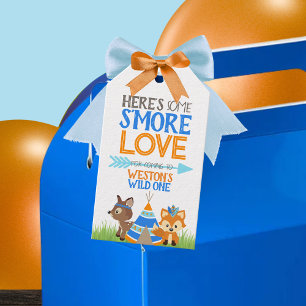 Smore Love Woodland Wild One Birthday Favor Tags