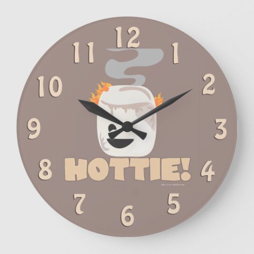 Smore Marshmallow Burning Hottie Fun Toon Large Clock