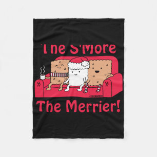 Smore Merrier Cute Kids Cartoon Christmas Fleece Blanket