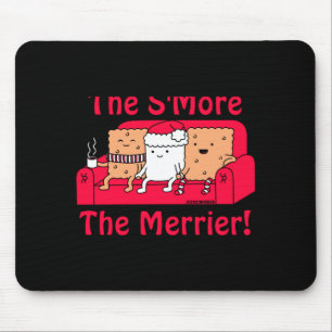 Smore Merrier Cute Kids Cartoon Christmas Mouse Pad
