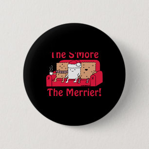 Smore Merrier Cute Kids Cartoon Christmas T Shirt Button