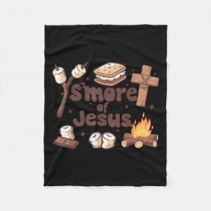 Smore Of Jesus Christian Camper Camng Lover  Fleece Blanket