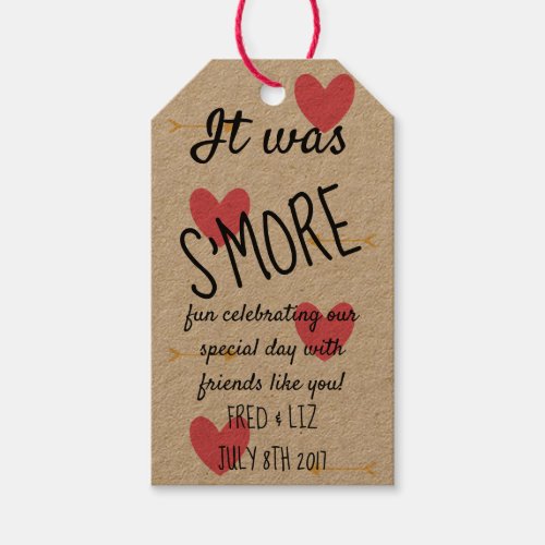 Smore Tags Take home treats Favor