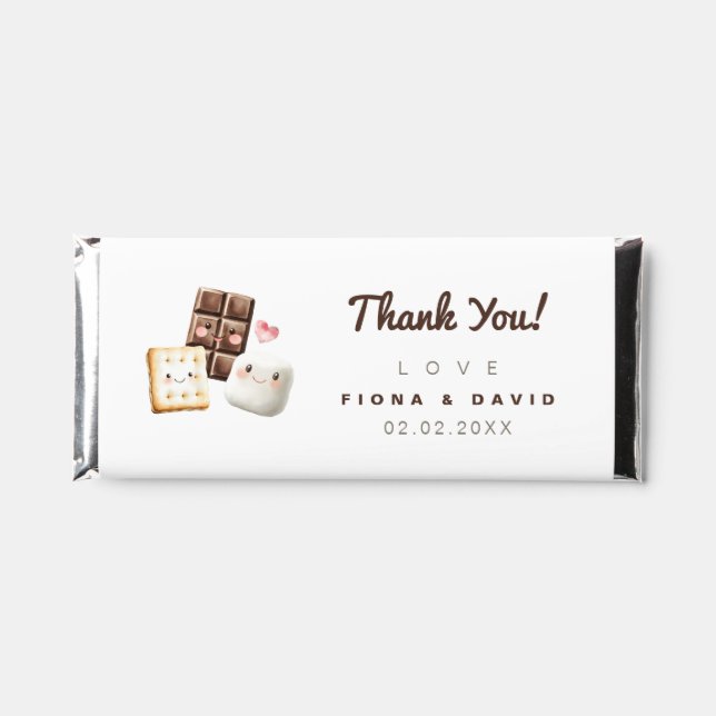 S'more to Love Baby Shower Hershey Bar Favors (Front)