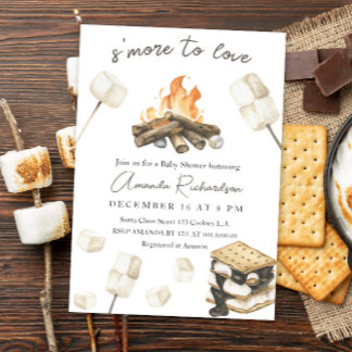 S'more to love Baby Shower Invitation