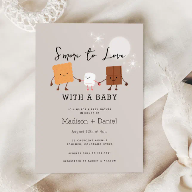S'more to Love Campfire Baby Shower Invitation Zazzle