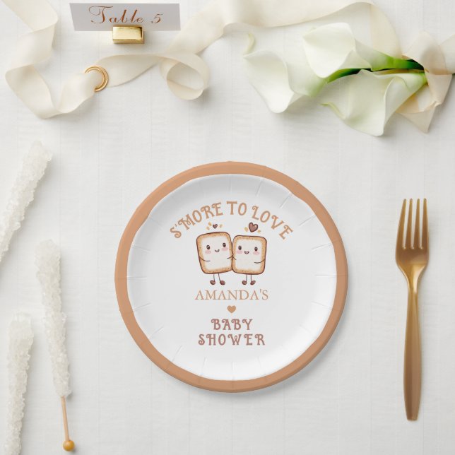 S'more to love Campfire Baby Shower  Paper Plates (Wedding)