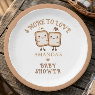 S'more to love Campfire Baby Shower  Paper Plates