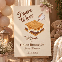 S'more To Love Camping Baby Shower Welcome Sign