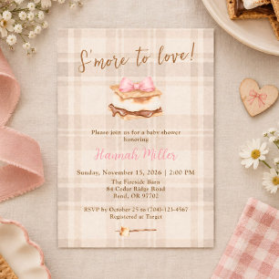 Smore to Love Cozy Rustic Baby Shower Invitation