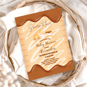 S'more to Love Kawaii Gender Neutral Baby Shower Invitation