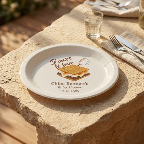 S'more To Love Winter Camping Baby Shower Paper Plates