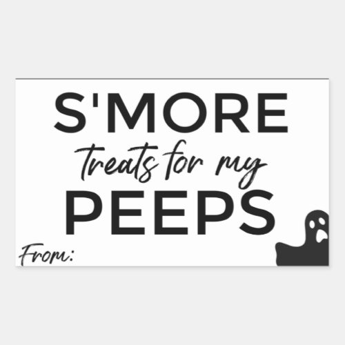 SMore Treats for my Peeps_ Halloween Rectangular Sticker