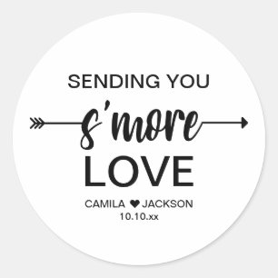 S'more Wedding Favor Classic Round Sticker