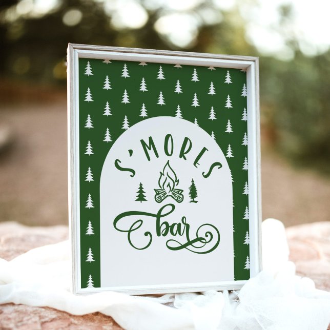 S'mores Bar Capming One Happy Camper birthday Poster (Creator Uploaded)