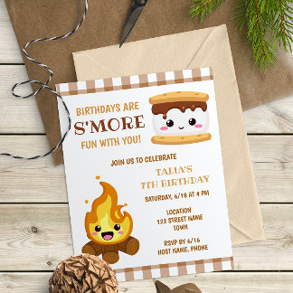 Smores Birthday Invitation