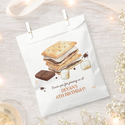 Smores Birthday Party Favor Bag