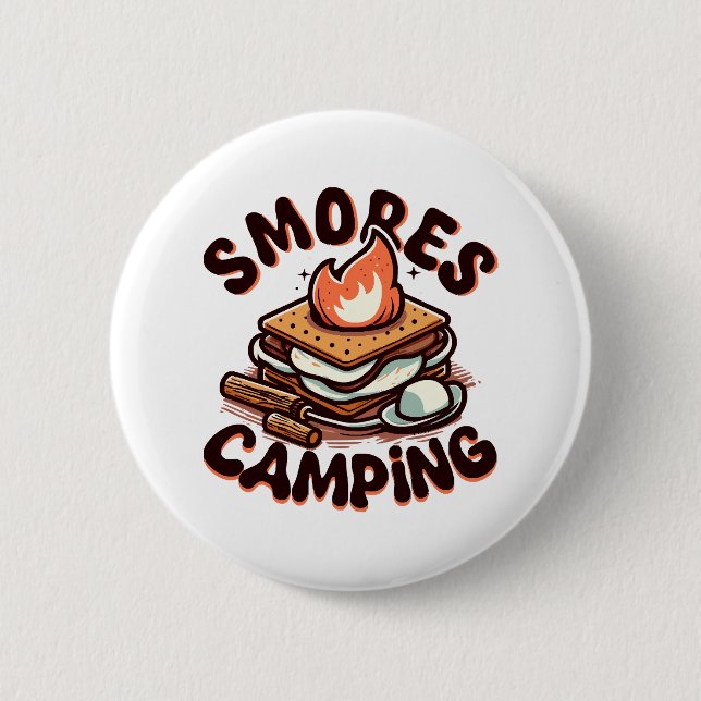 smores camp button (Front)