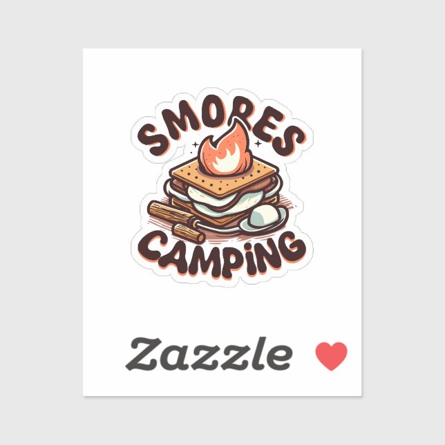 smores camp sticker (Sheet)