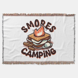 smores camp throw blanket