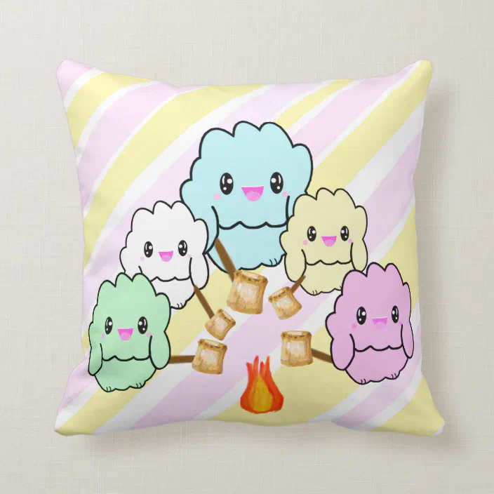 18x18 Atteestude Cute Pink Bunny Rabbit Throw Pillow Multicolor 
