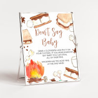 S'mores Camping Baby Shower Don't Say Baby