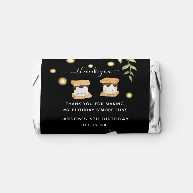 S'mores Camping Campfire Greenery Thank You  Hersh Hershey's Miniatures (Front)